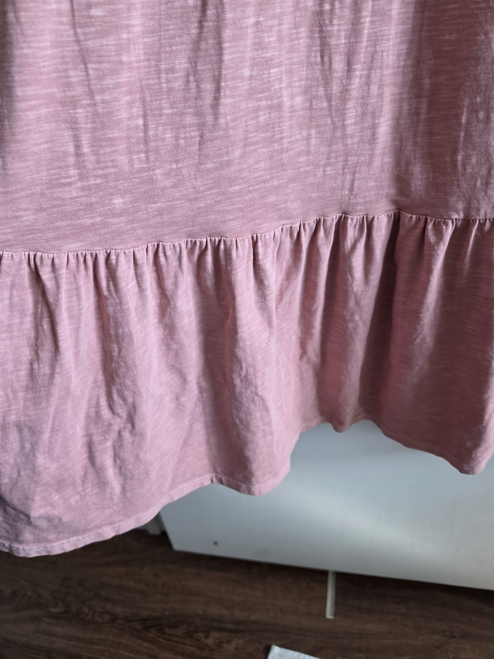 Old Navy Pink Short-Sleeve Tiered Maxi Dress - Picture 8 of 11